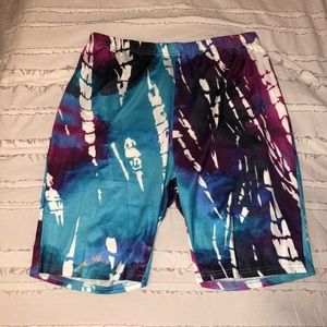 tie dye biker shorts